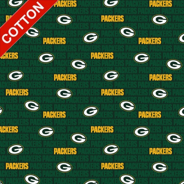 Green Bay Packers Emblem NFL Cotton Fabric