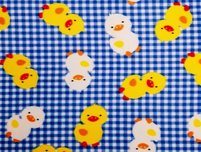 Gingham Chicks Allover Fleece Fabric