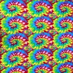 Tie Dye Retro Fleece Fabric