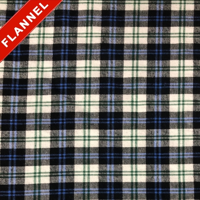 Yarn Dyed Plaid Cotton Flannel Fabric - Red Green Black – Stitches