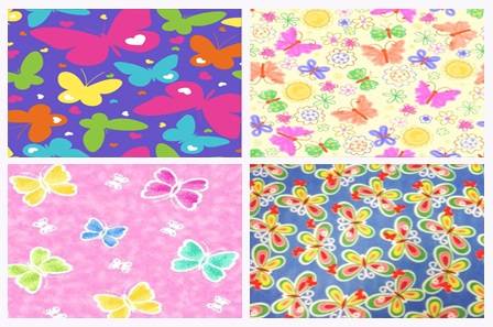 Butterfly Print Fleece Fabric