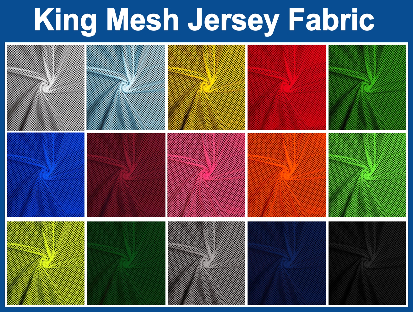 Red Football Mesh Jersey Fabric - Athletic Sports Mesh Fabrics