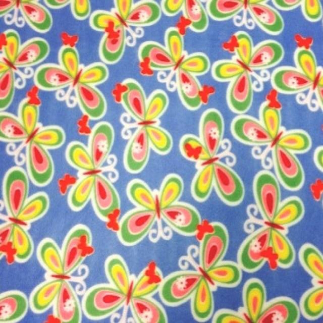 Butterfly Print Fleece Fabric