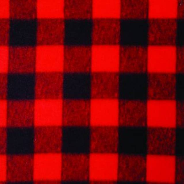 University of Louisville Cardinals Fleece Fabric Buffalo Check