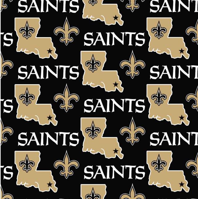 New Orleans Saints Allovers NFL Fleece Fabric