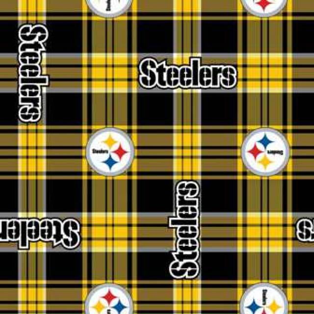 Pittsburgh Steelers Plaids NFL Fleece Fabric