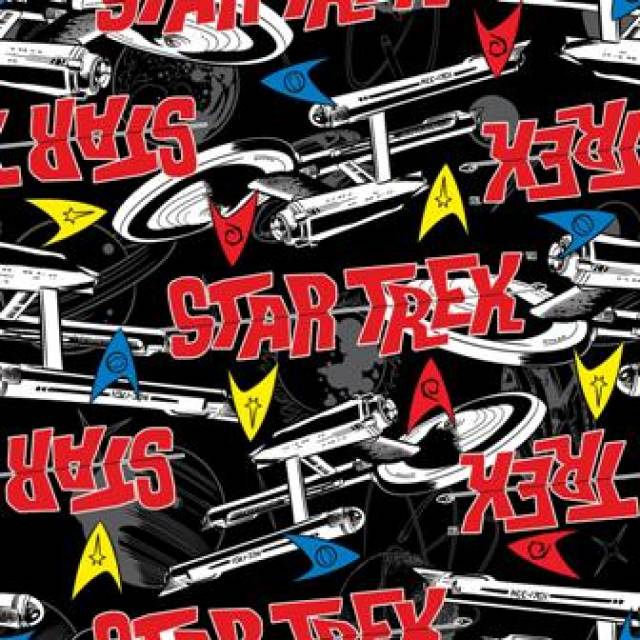 Click to view full size Star Trek Allover Fleece Fabric
