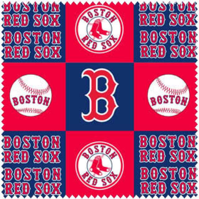 Boston Red Sox Cotton Fabric Red
