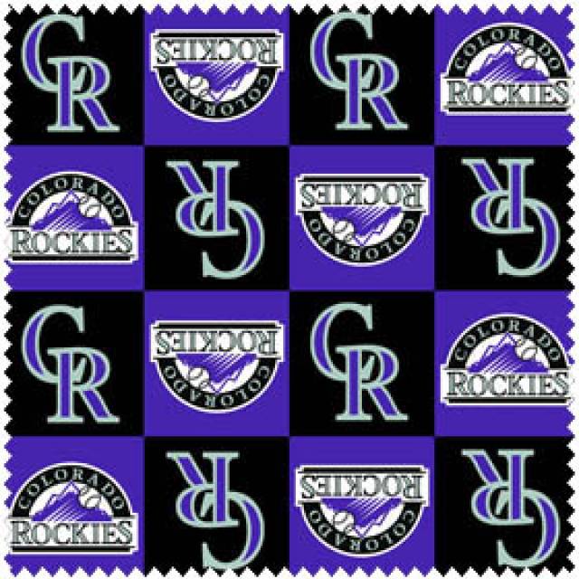 Colorado Rockies Fleece Fabric - MLB Fleece Fabric By The Yard