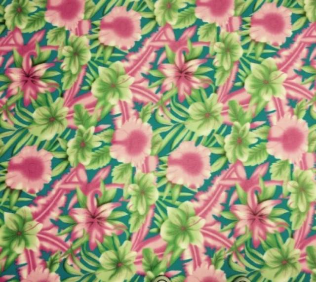 Tropical Flowers Floral Flower Fleece Fabric