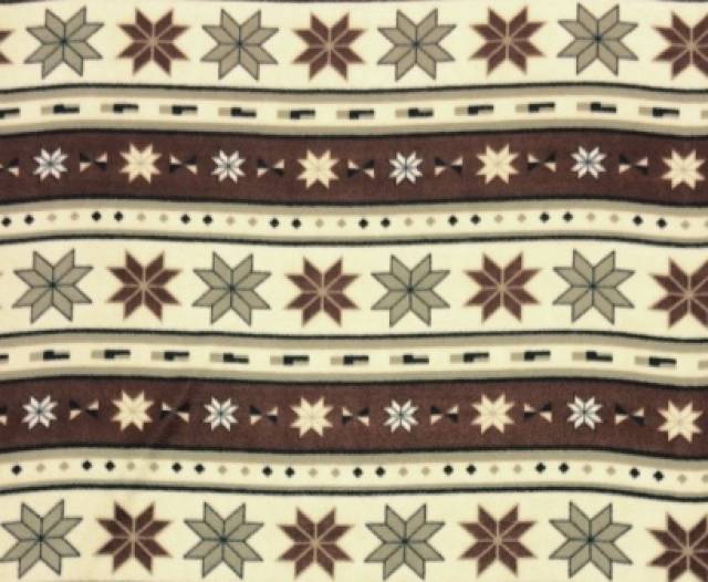 Striped Aztec Fleece Fabric