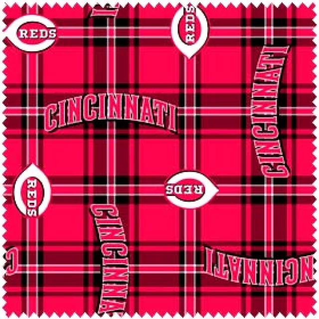 Cincinnati Reds Plaids MLB Fleece Fabric