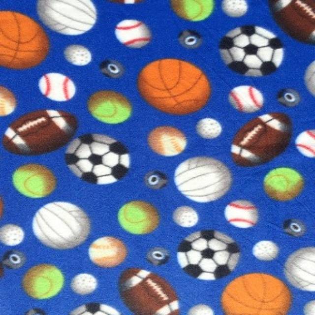 Allsports Balls Fleece Fabric Fleece Fabric Print By The Yard