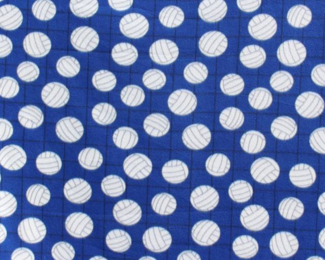 Click to view full size Volleyballs Royal Fleece Fabric