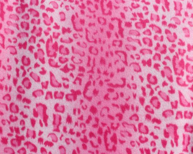 Pink Leopard Fleece Fabric