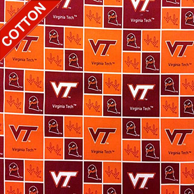 Virginia Tech Hokies Cotton Fabric