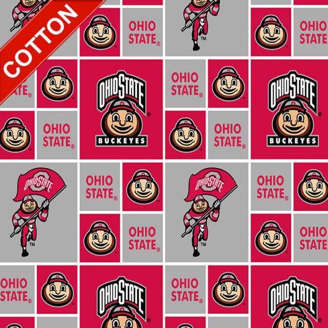 Ohio State University Buckeyes Cotton Fabric