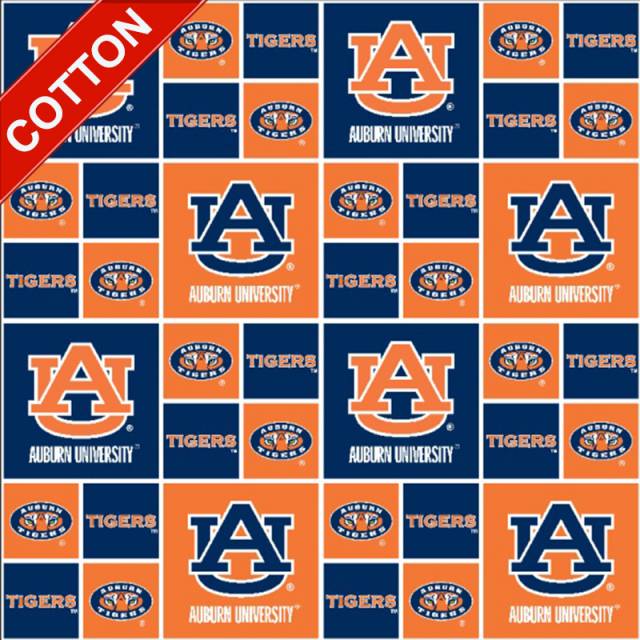 Auburn University Tigers Cotton Fabric