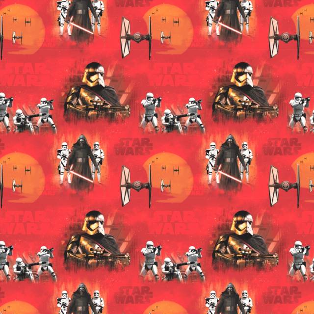 Click to view full size Star Wars Force Awakens Red Fleece Fabric