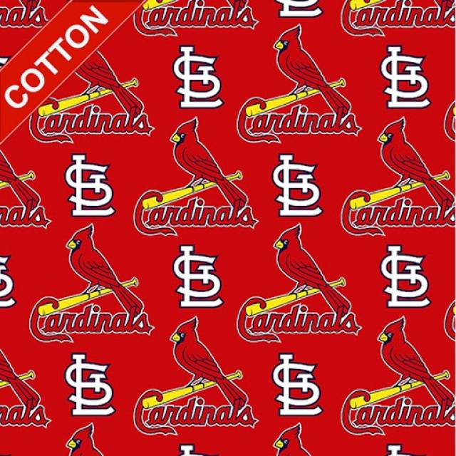 St. Louis Cardinals Allovers Cotton Fabric - MLB Cotton Fabric By