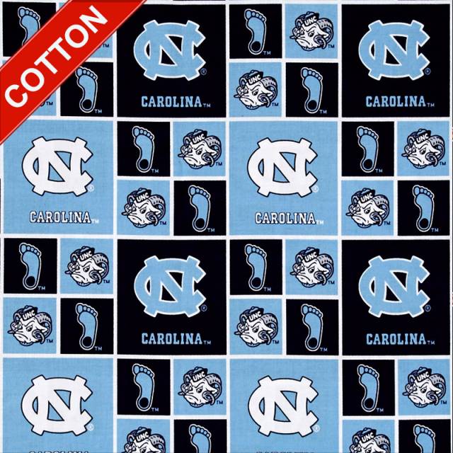 University of North Carolina Tar Heels Cotton Fabric
