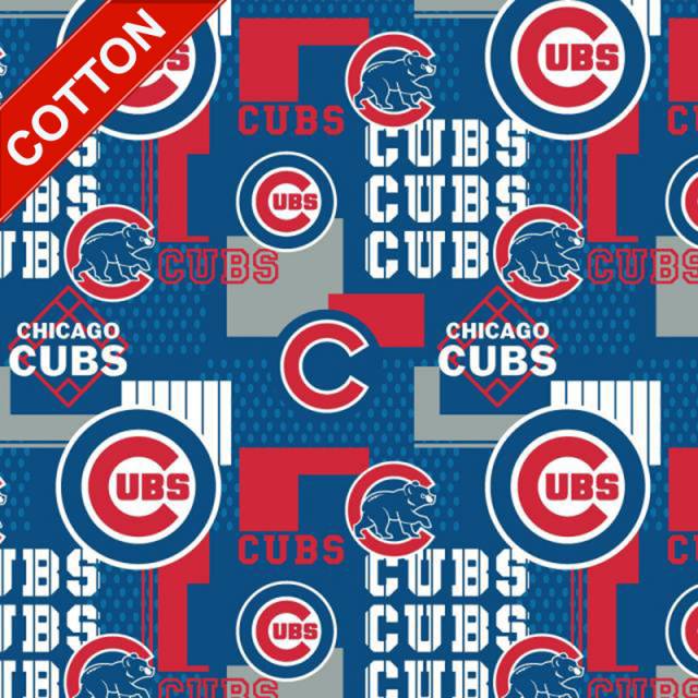 Click to view full size Chicago Cubs Packed MLB Cotton Fabric