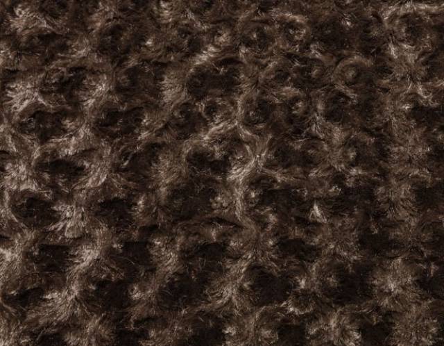 Chocolate Brown Rose Cuddle Fabric