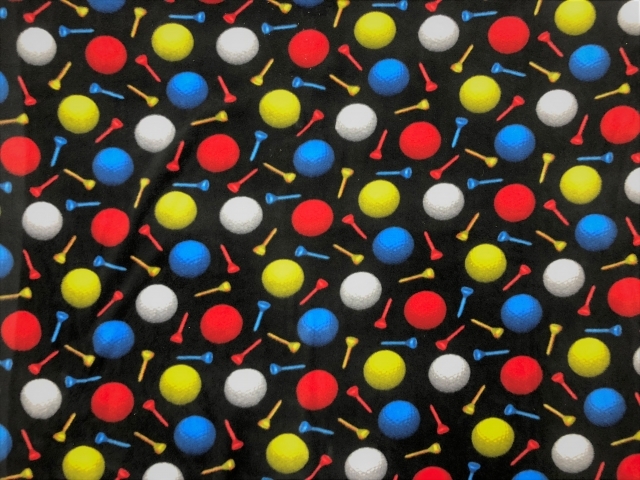 Golf Balls Allover Fleece Fabric