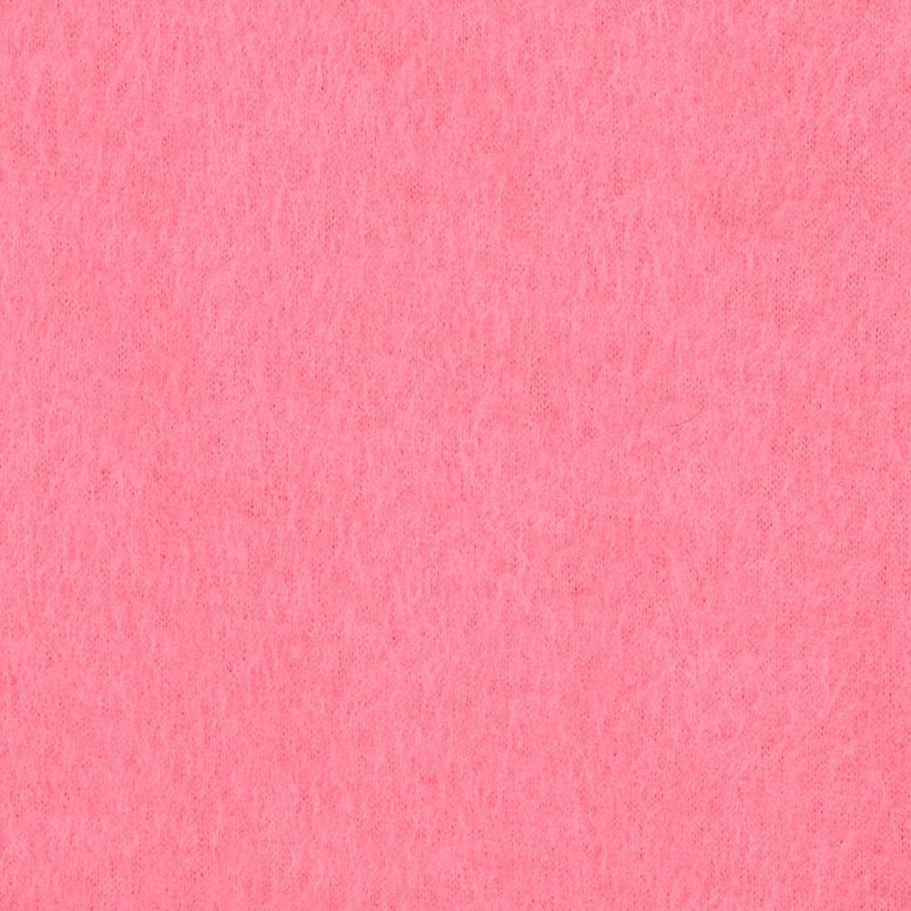 Bubble Gum Pink Solid Fleece Fabric