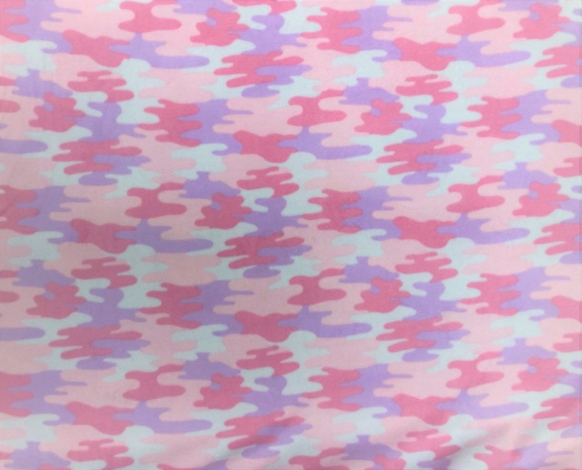 Click to view full size Baby Pink Camouflage Fleece Fabric