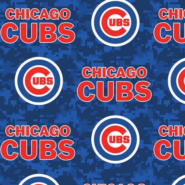 Chicago Cubs Digital MLB Fleece Fabric