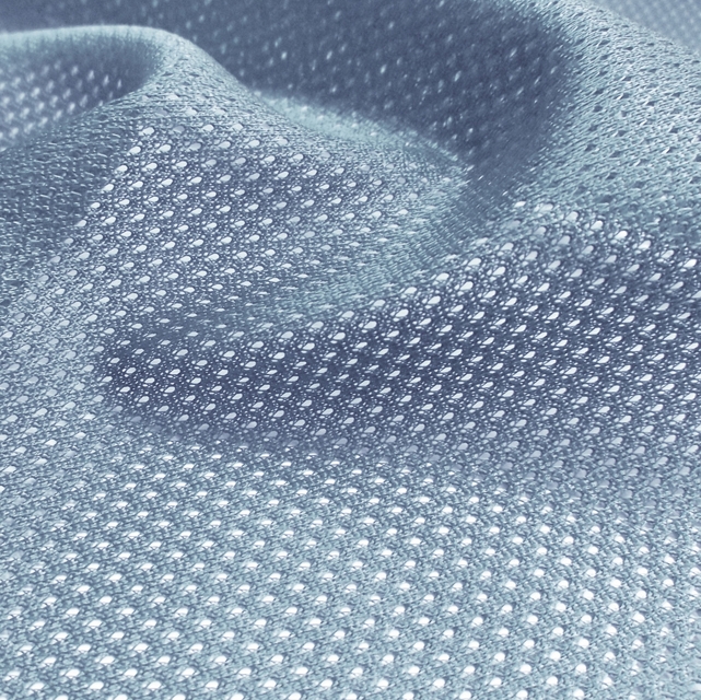 Click to view full size Sky Blue Micro Mesh Jersey Fabric