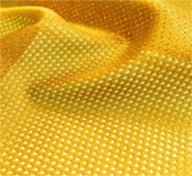 Click to view full size Gold Micro Mesh Jersey Fabric