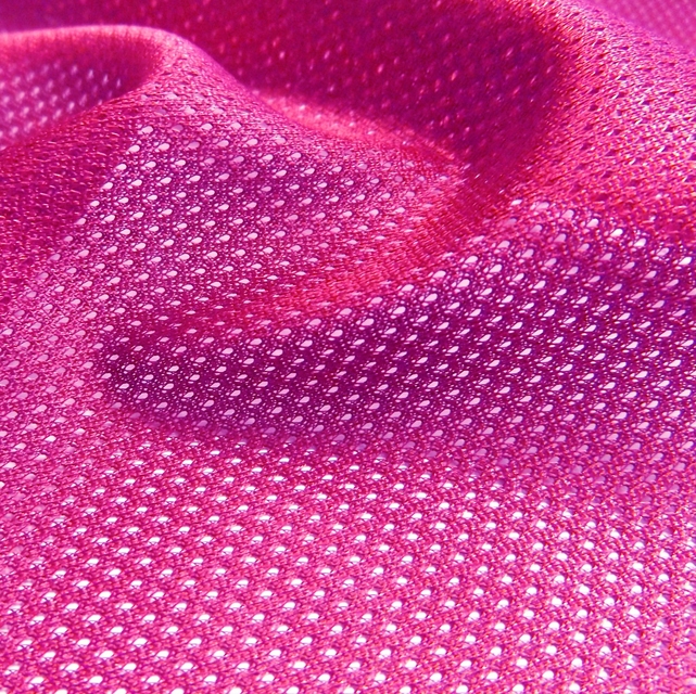 Click to view full size Fuchsia Micro Mesh Jersey Fabric