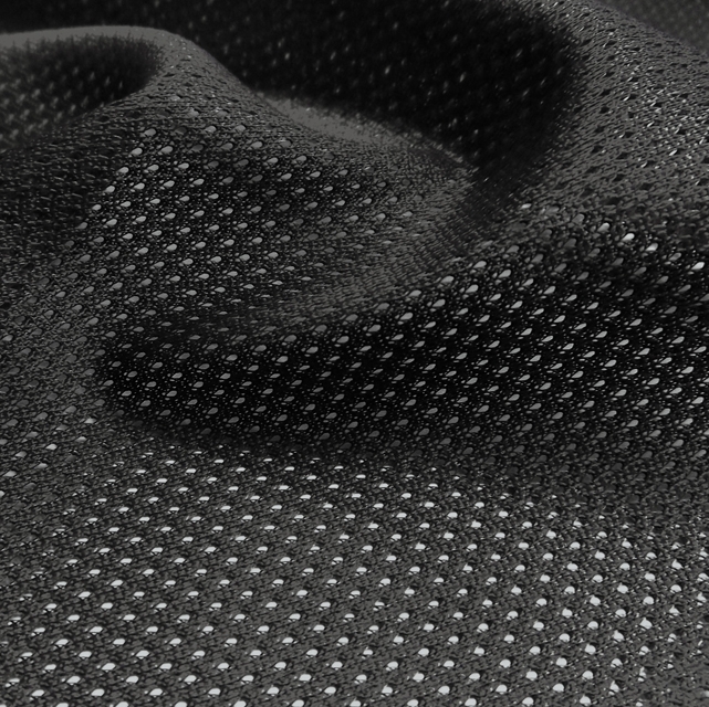 👕Black Micro Mesh Jersey Fabric - Fabric by the Yard