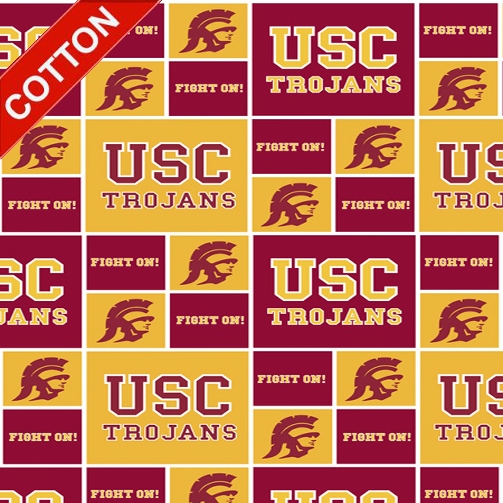 University of Southern California Trojans Cotton Fabric