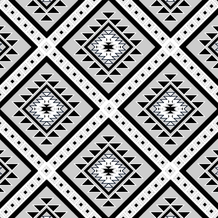 Ethnic Diamonds Fleece Fabric