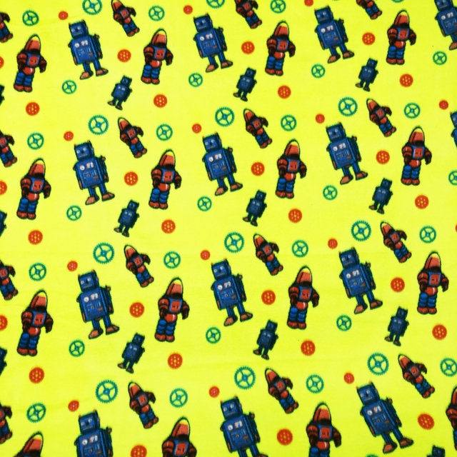 Robots Fleece Fabric