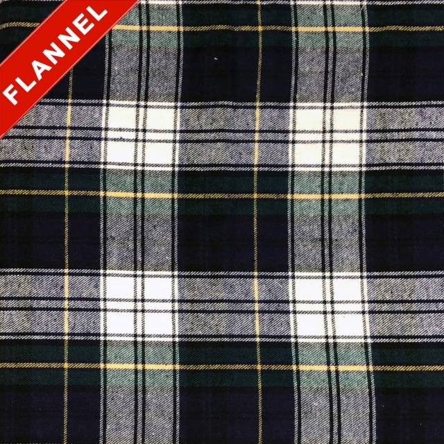 Tartan Plaid Yarn Dyed Flannel Fabric. FP02