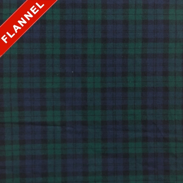 Yarn Dyed Plaid Cotton Flannel Fabric - Red Green Black – Stitches