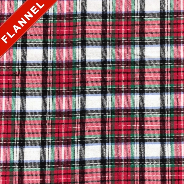 Tartan Plaid Yarn Dyed Flannel Fabric. FP08