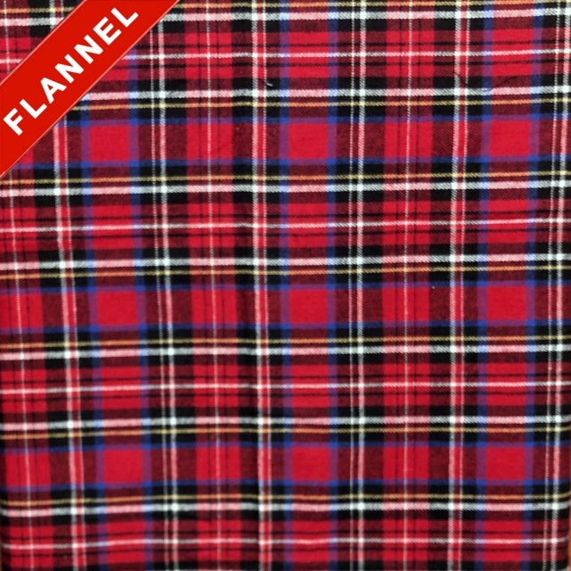 Tartan Plaid Yarn Dyed Flannel Fabric. FP16