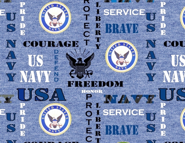 Click to view full size United States Navy Heather Fleece Fabric