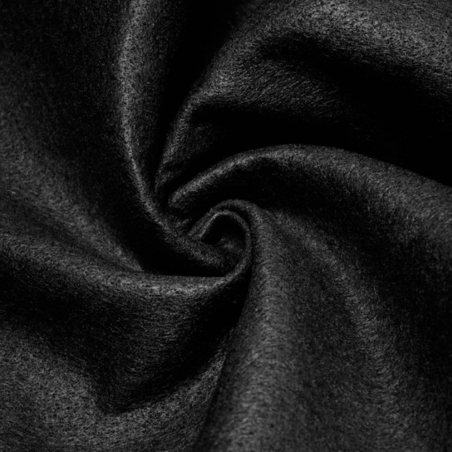 Black Wool Felt Fabric