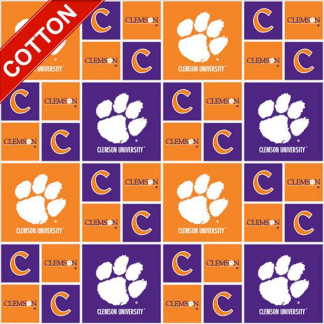 Clemson University Tigers Cotton Fabric