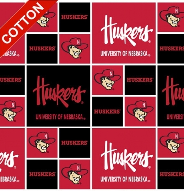 University of Nebraska Huskers Cotton Fabric