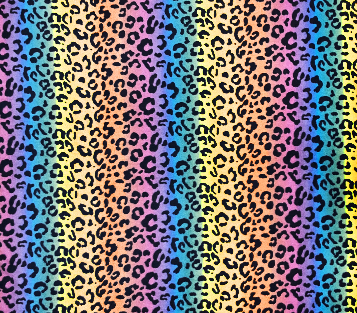 Tie Dye Leopard Fleece Fabric