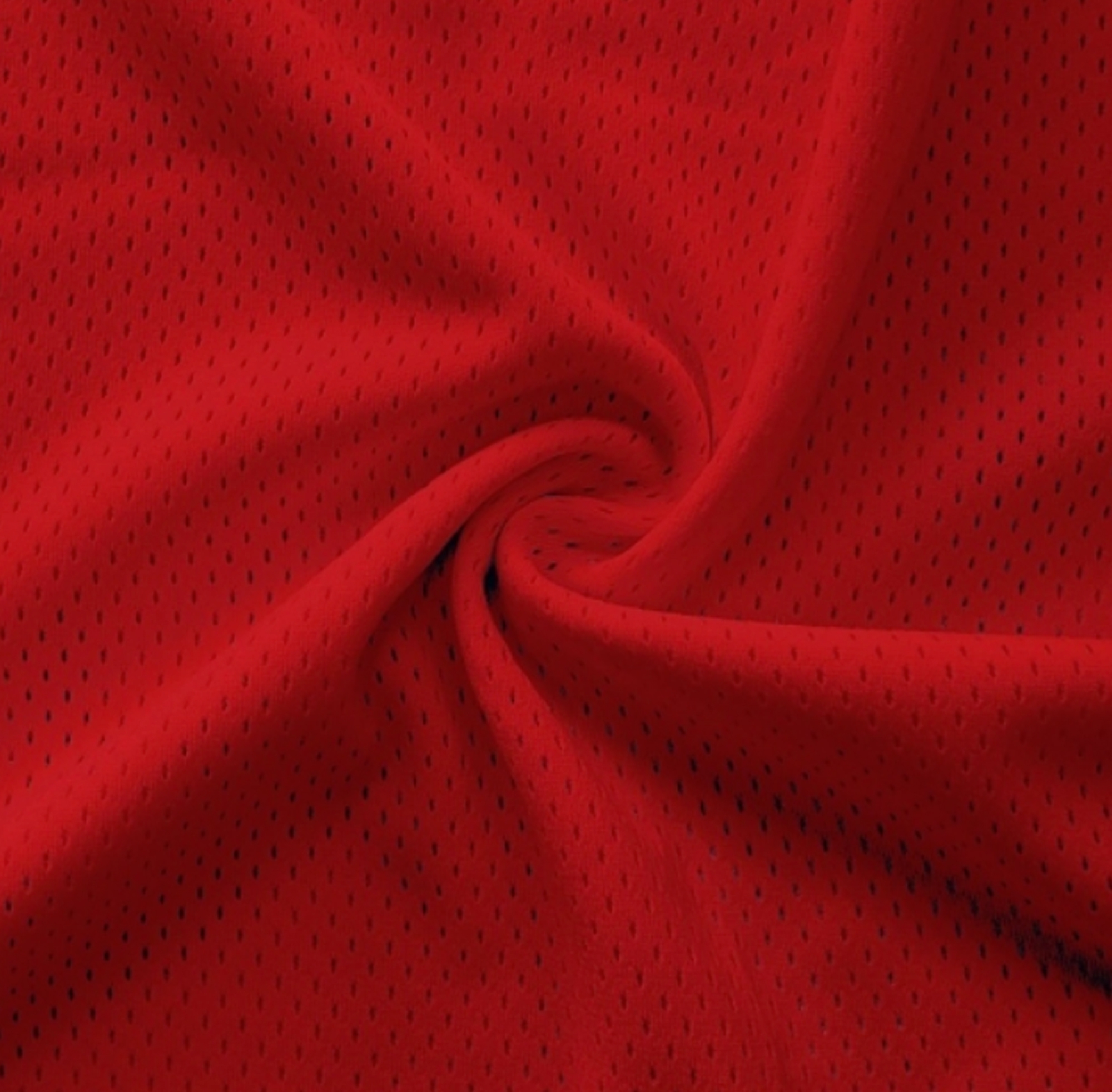 Red Textured Knit Fabric, Stretch Polyester