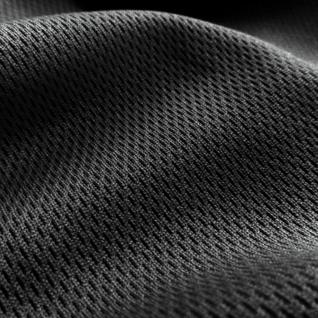 Black Flat Back Dimple Mesh Fabric