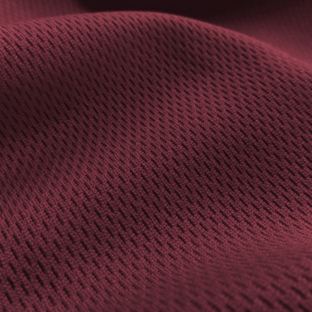 Maroon Flat Back Dimple Mesh Fabric